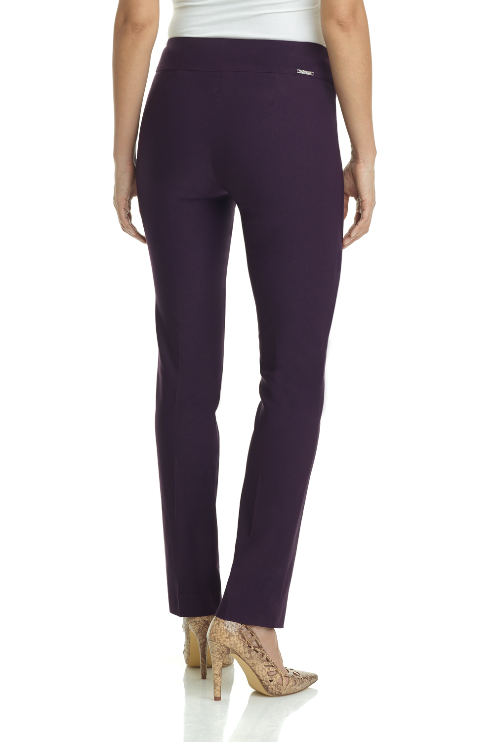 Rekucci Women's Ease Into Comfort Straight Leg Pant with Tummy Control